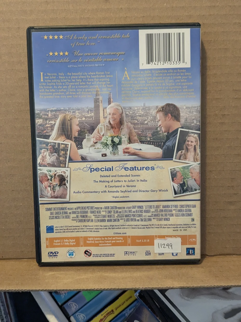 Letters To Juliet Dvd Movie - Picture 2 of 2